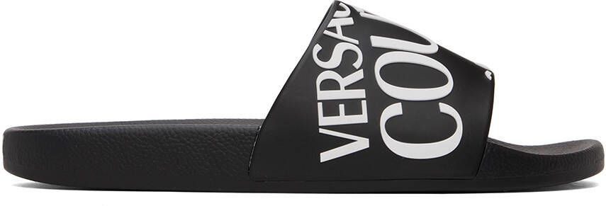 Versace Jeans Couture Black Logo Slides - Picture 3