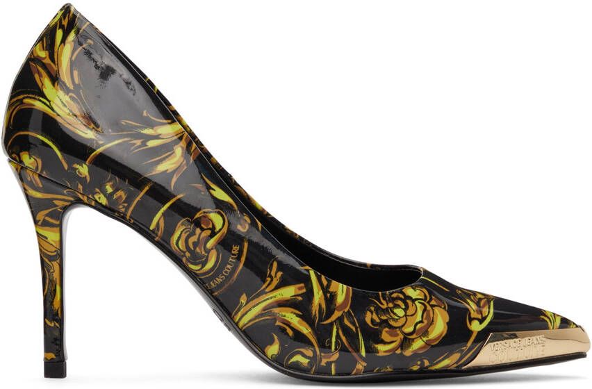Versace Jeans Couture Black Regalia Baroque Pumps - Picture 5