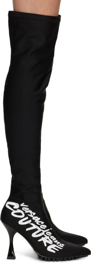 Versace Jeans Couture Black Tank Boots