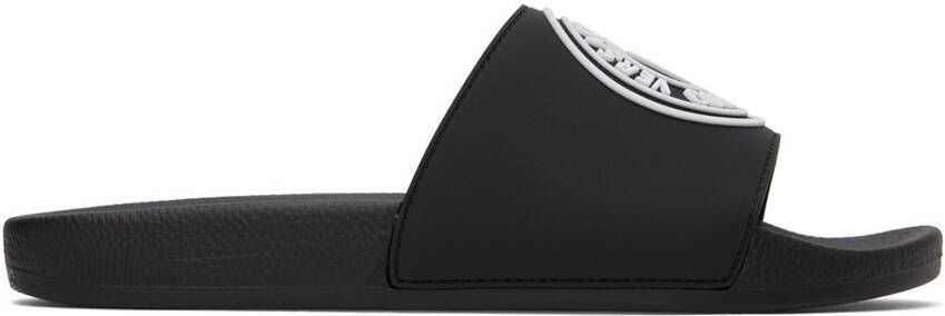 Versace Jeans Couture Black V-Emblem Slides - Picture 5