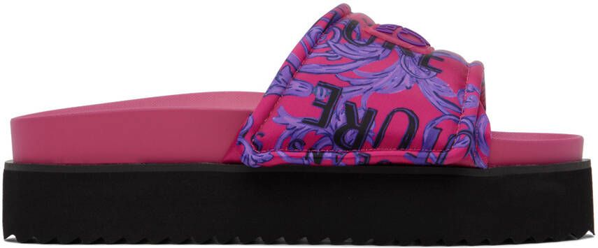 Versace Jeans Couture Pink Arizona Sandals - Picture 5