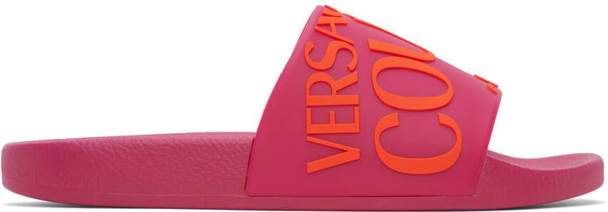 Versace Jeans Couture Pink Fondo Slides - Picture 5