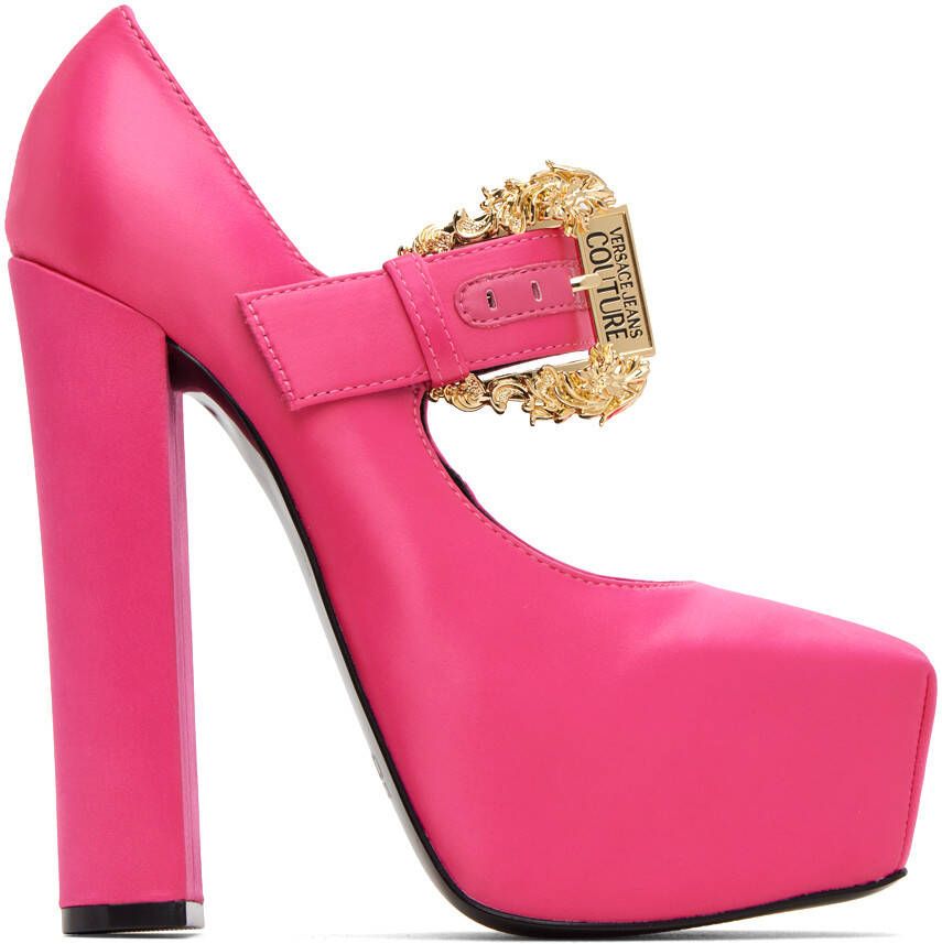 Versace Jeans Couture Pink Hurley Platform Heels
