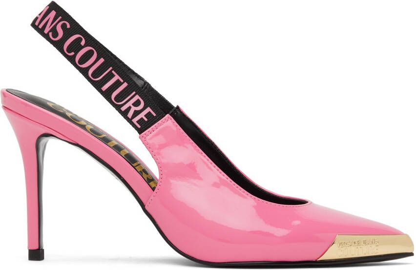 Versace Jeans Couture Pink Scarlett Slingback Heels