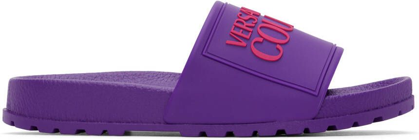 Versace Jeans Couture Purple Fondo Slides