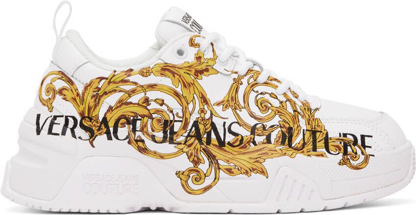 Versace Jeans Couture White & Gold Stargaze Sneakers - Picture 2