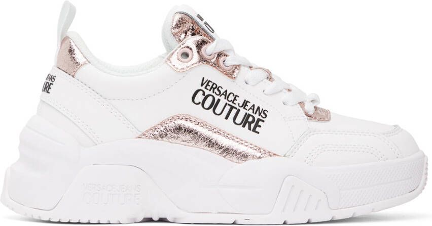 Versace Jeans Couture White & Pink Stargaze Sneakers - Picture 5
