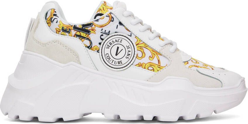 Versace Jeans Couture White Speedtrack Sneakers