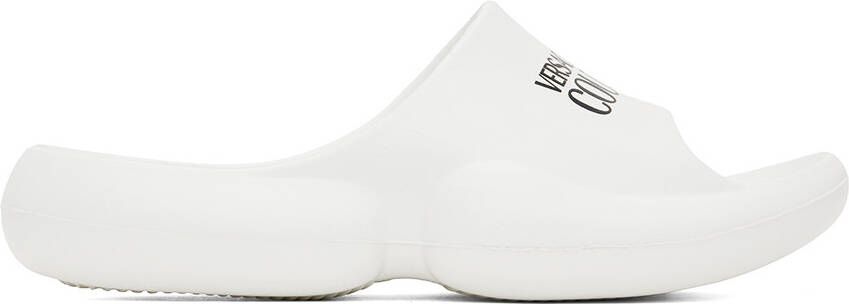 Versace Jeans Couture White Tago Slides - Picture 5