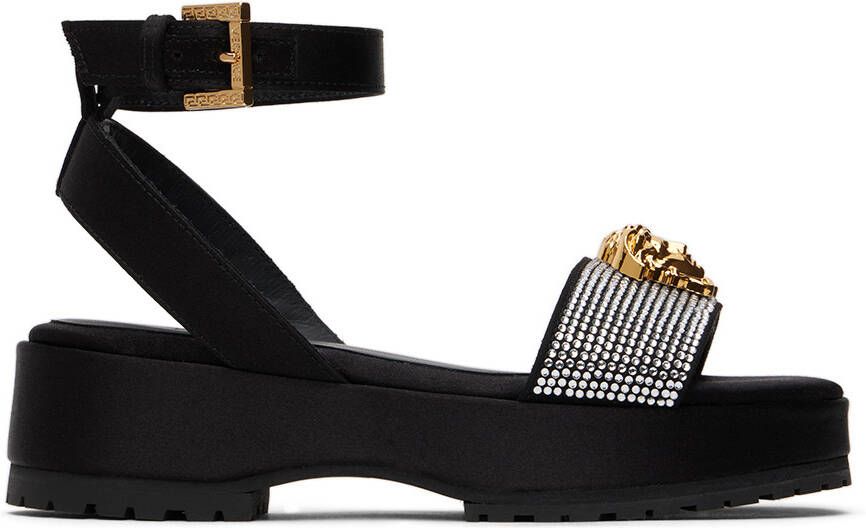 Versace Kids Black Medusa Sandals - Picture 2