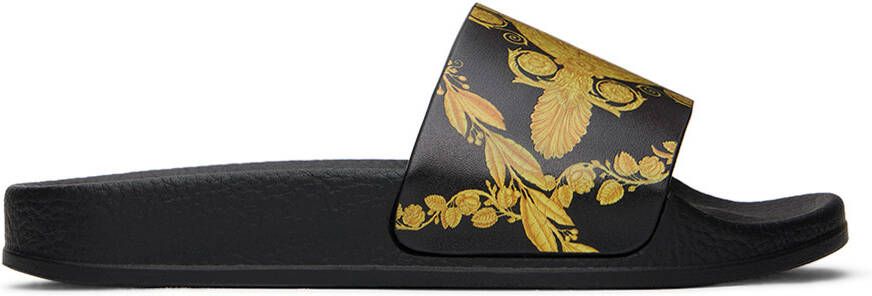 Versace Kids Black Medusa Slides