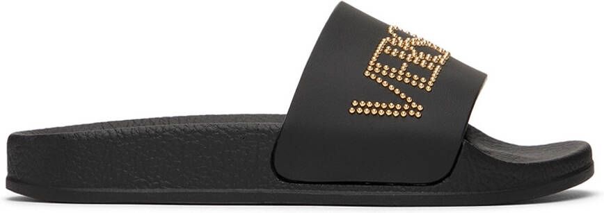 Versace Kids Black Studded Sandals - Picture 4