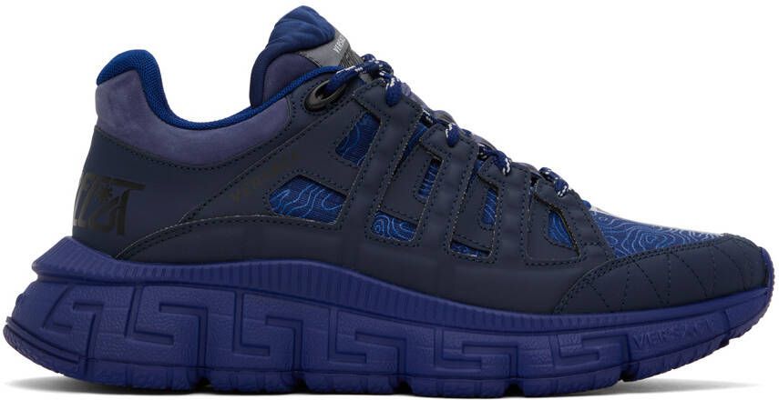 Versace Navy Trigreca Sneakers - Picture 5