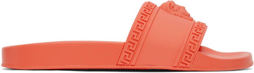 Versace Orange Palazzo Slides - Picture 5
