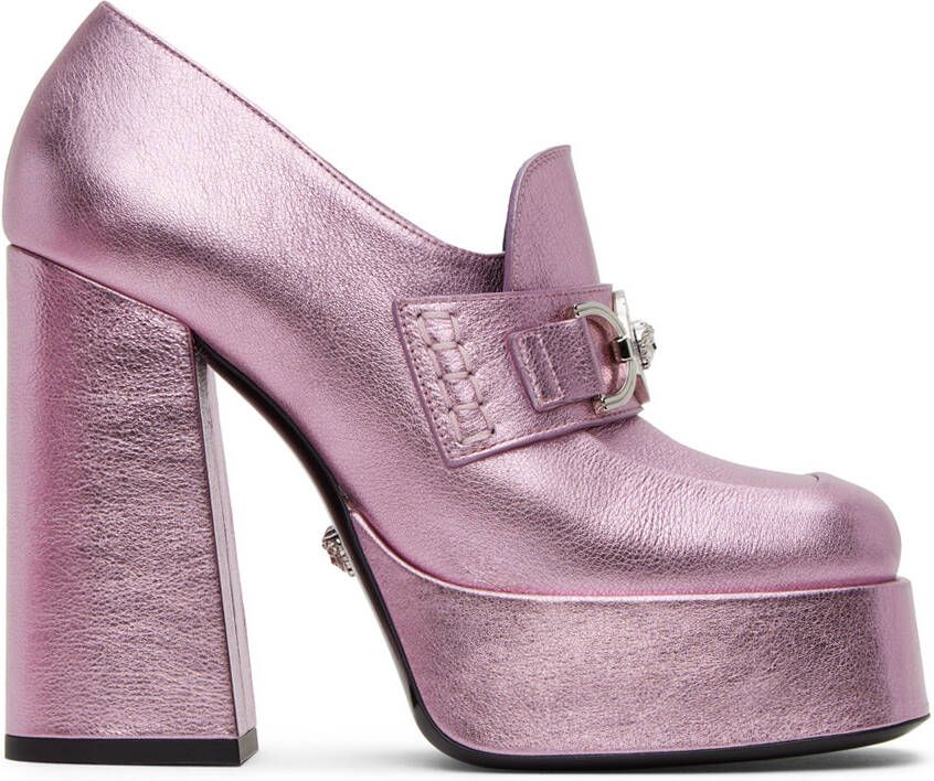 Versace Pink '95 Medusa Platform Pumps - Picture 4