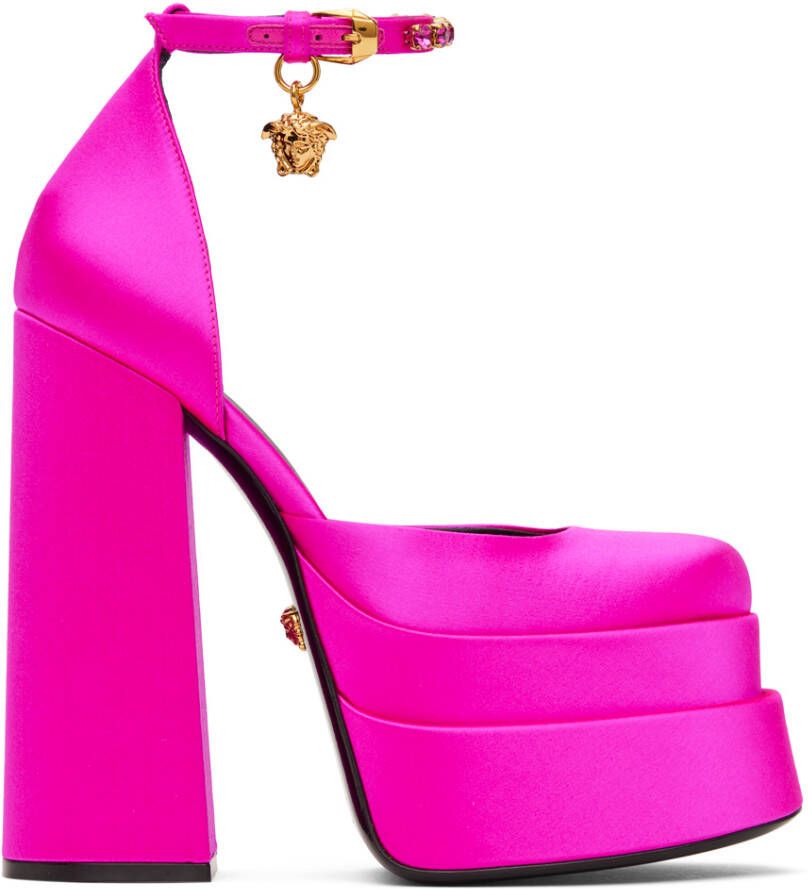Versace Pink Aevitas Platform Heels