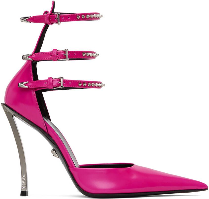 Versace Pink Decollete Heels - Picture 5