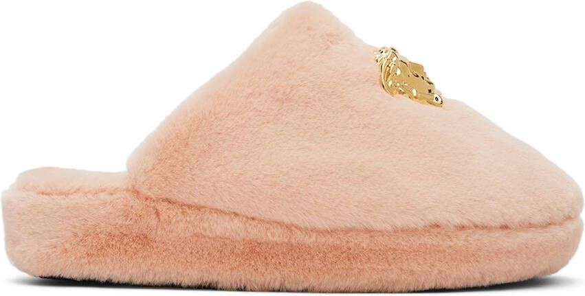 Versace Pink 'La Medusa' Slippers - Picture 5