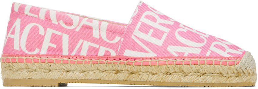 Versace Pink Logo Espadrilles - Picture 5