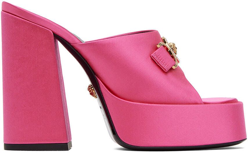 Versace Pink Medusa Aevitas Platform Heels - Picture 8
