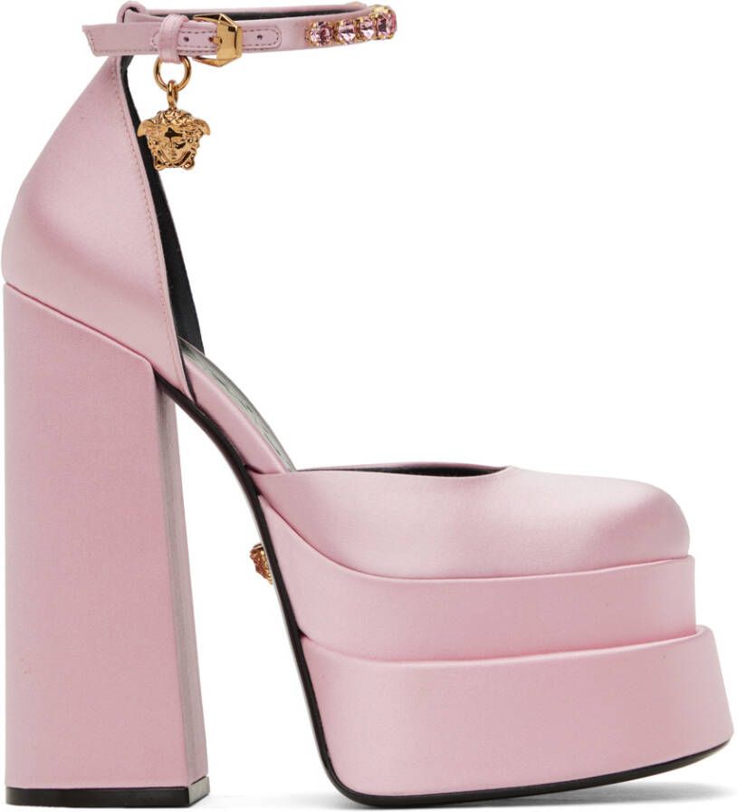 Versace Pink Medusa Aevitas Heels