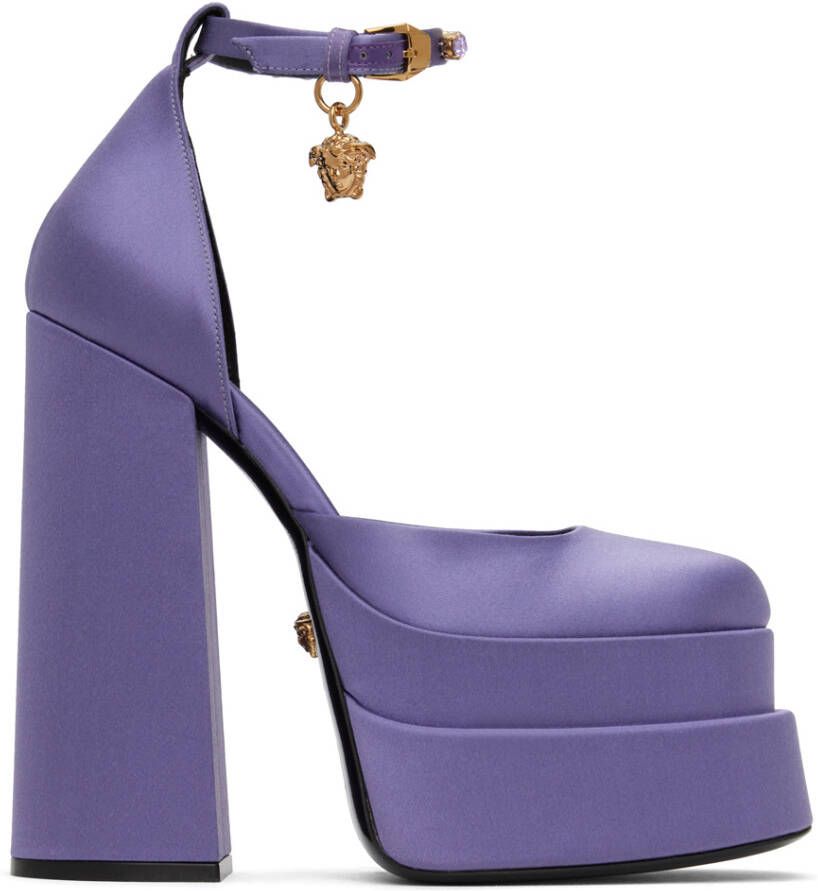 Versace Pink Medusa Aevitas Platform Heels - Picture 8