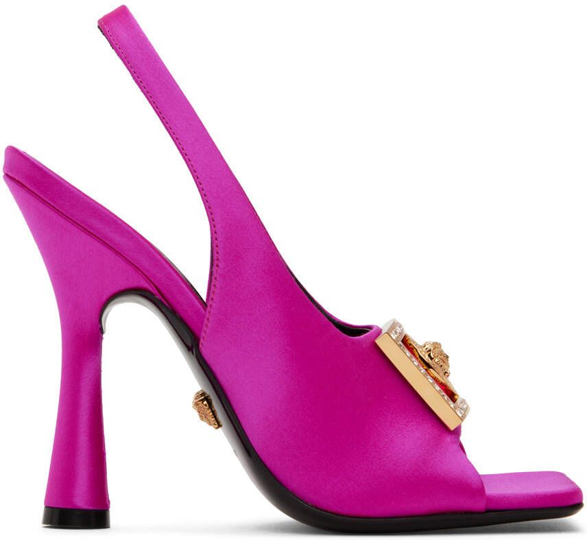 Versace Pink Medusa Biggie Heeled Sandals - Picture 5