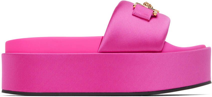 Versace Pink Medusa Biggie Platform Sandals - Picture 5