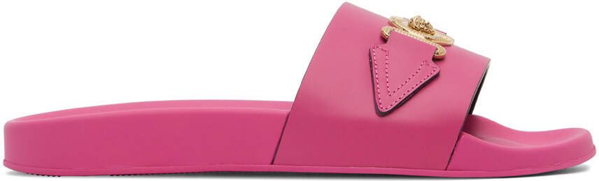 Versace Pink Medusa Biggie Slides