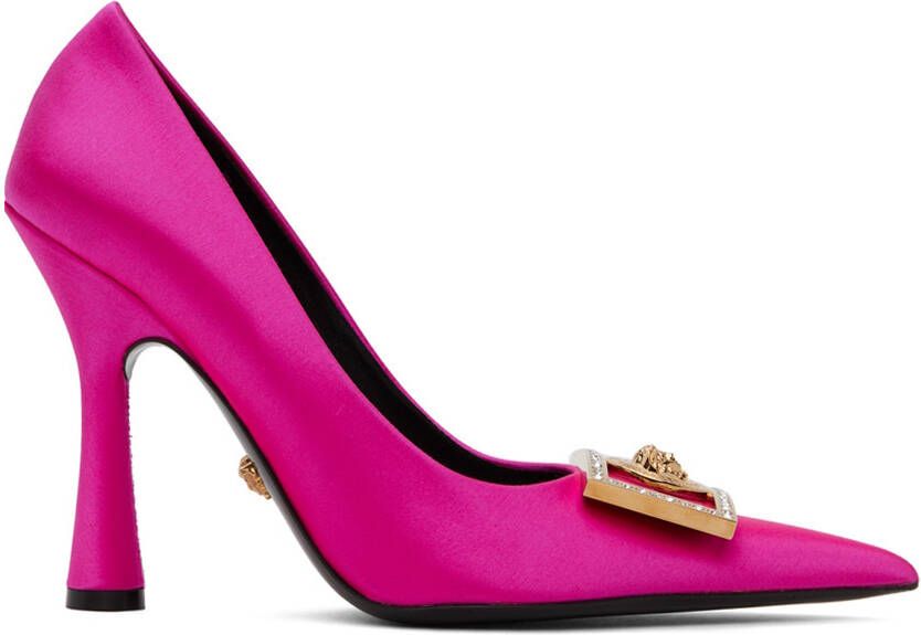 Versace Pink Medusa Heels - Picture 5