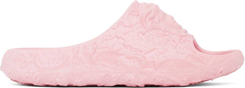 Versace Pink Medusa Slides - Picture 5