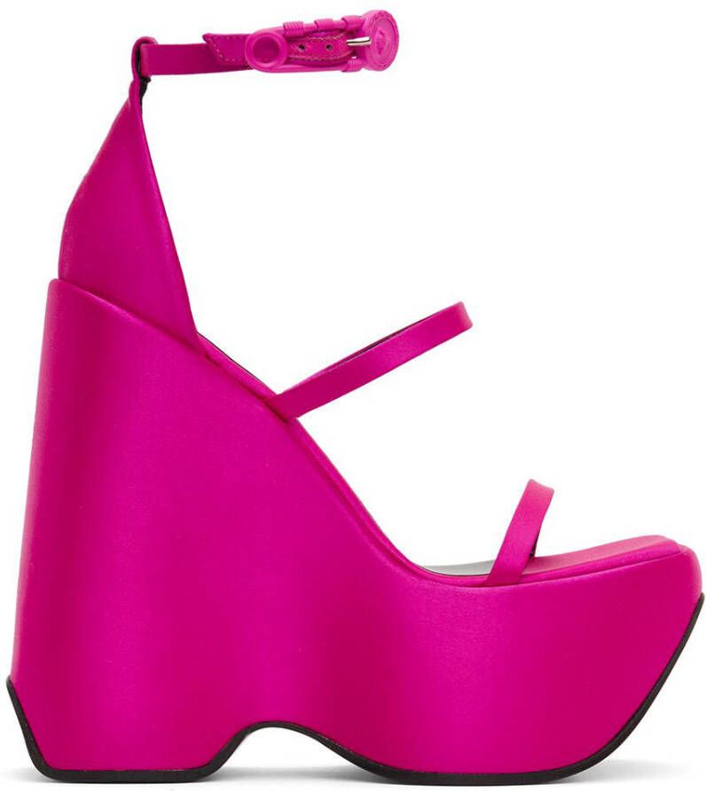 Versace Pink Triplatform Heeled Sandals - Picture 3