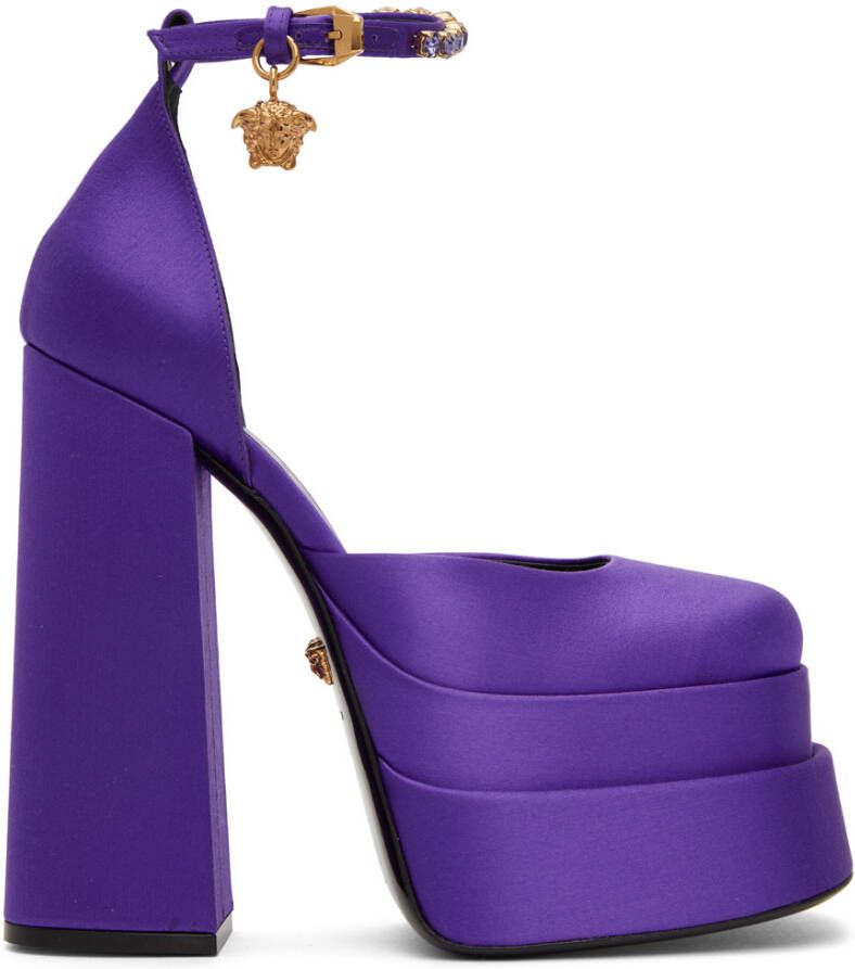 Versace Purple Aevitas Platform Heels - Picture 2