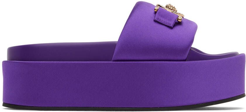 Versace Purple Medusa '95 Platform Sandals - Picture 4