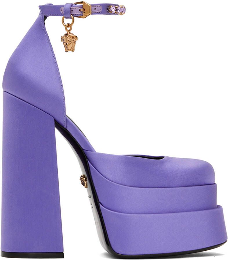 Versace Purple Medusa Aevitas Heels - Picture 3