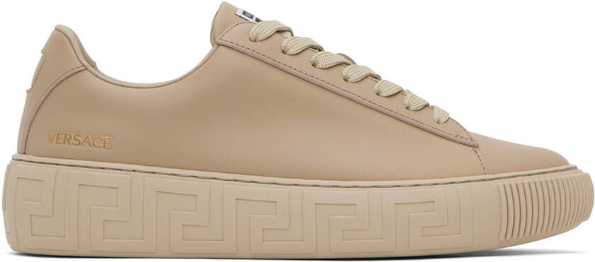 Versace Taupe Greca Sneakers - Picture 5