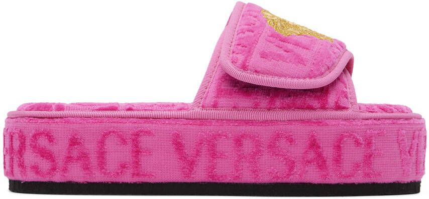 Versace Underwear Pink Medusa Slippers - Picture 5