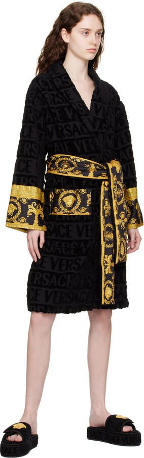 Versace Underwear Black Medusa Slippers - Picture 4