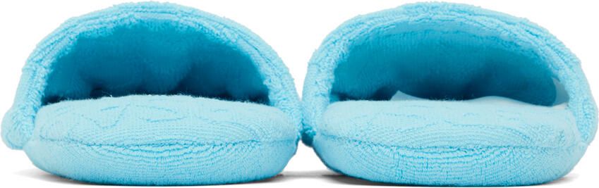 Versace Underwear Blue Polka Dot Slippers - Picture 3