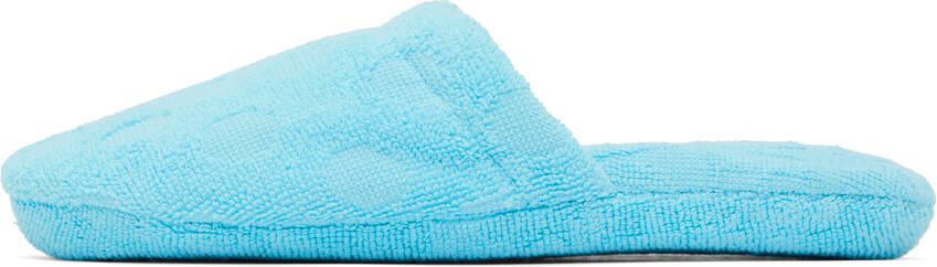 Versace Underwear Blue Polka Dot Slippers - Picture 4