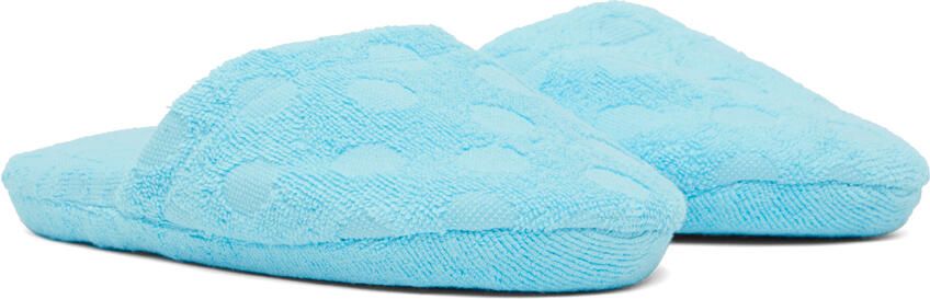 Versace Underwear Blue Polka Dot Slippers - Picture 2