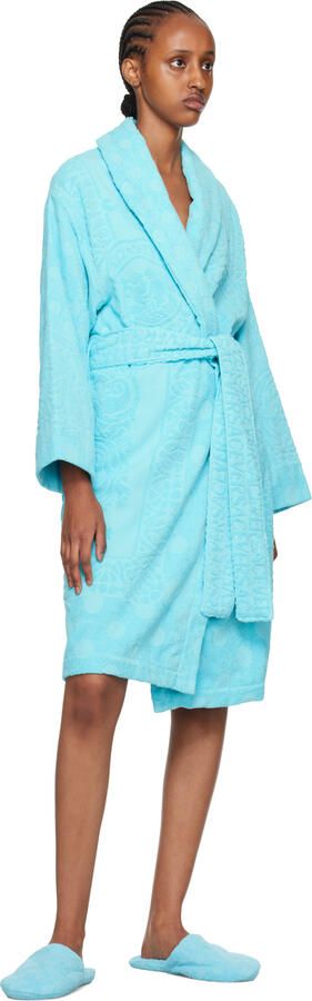 Versace Underwear Blue Polka Dot Slippers