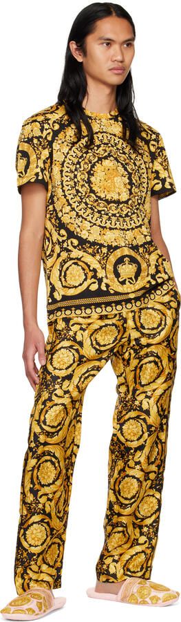 Versace Underwear Pink Baroque Slippers - Picture 3