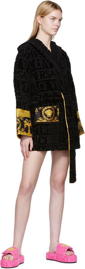 Versace Underwear Pink Medusa Platform Slippers - Picture 4