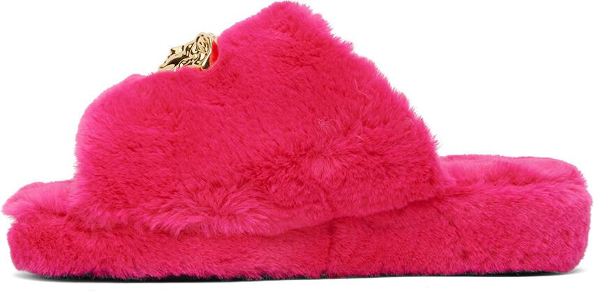 Versace Underwear Pink Medusa Slippers - Picture 3