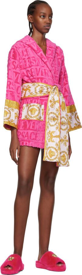 Versace Underwear Pink Medusa Slippers - Picture 4