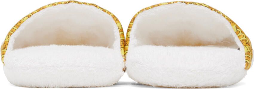 Versace Underwear White Baroque Slippers - Picture 2
