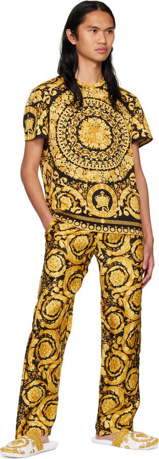 Versace Underwear White Baroque Slippers