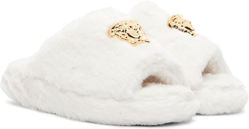 Versace Underwear White 'La Medusa' Slippers - Picture 2