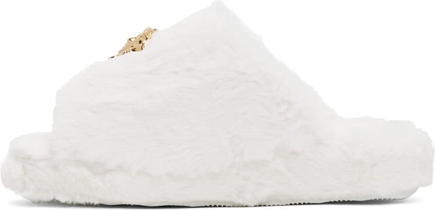 Versace Underwear White 'La Medusa' Slippers - Picture 3
